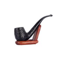 tong gu Ebony Tabacco Smoking Pipe Multiple Filter Wood Carving Decor (4)
