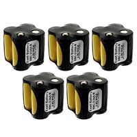 5x Exell Custom 4.8V 400 mAh 4x2/3AA Square Battery Pack with Button Top