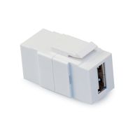 Leviton 40835-W QuickPort USB Connector, Feed-Through, White