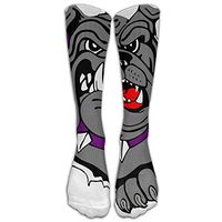 Bulldog Spandex Cartoon Fun Colors Compression Knee Socks High Softball For Girls Over Knee Long Tube Socks