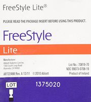 Freestyle LITE Blood Glucose Test Strips NEW Butterfly Design 1 box of 50