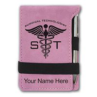 Mini Notepad, ST Surgical Technologist, Personalized Engraving Included (Pink)