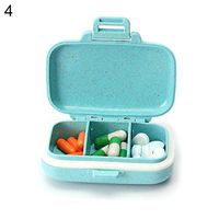 WillowswayW Portable 3/6 Slots Pill Box Moisture-Proof Medicine Storage Case Travel Drug Organizer
