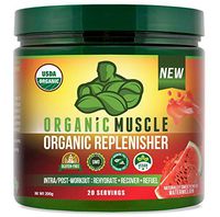 Organic Replenisher Electrolyte Powder- Organic Post Workout & Intra-Workout Vegan Recovery Drink. Max Hydration w/Coconut Water, Mineral Salts, More. Non-GMO - Watermelon Flavor - ORGANIC MUSCLE