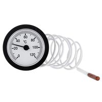 Anhui Dial Thermometer Capillary Temature Gauge 0-120℃ Water & Oil with 1m Sensor