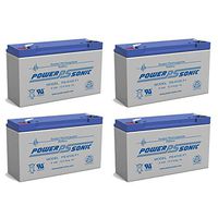 Power Sonic PS-6100 6V 12AH UPS Battery Replaces BB Battery BP12-6-T2, BP12-6T2-4 Pack