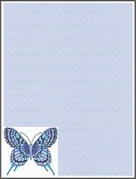 Blue Butterfly Stationery Printer Paper 26 Sheets