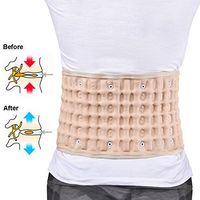 ZSZBACE Back Brace Decompression Back Belt- Air Inflatable Lumbar Supports- Physio Waist Belt Back- Spinal Traction Device- One Size for 29-49 inch Waist (Khaki)