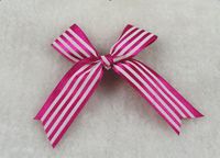 30/pcs Ribbon Bows Flower The Stripes Appliques Sewing Craft Lots Upick (Rose)