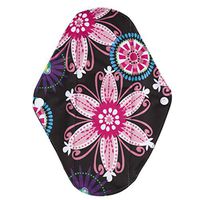 Reusable Menstrual Pads, Bestpriceam S/M/L Random Pattern Reusable Bamboo Cloth Washable Menstrual Pad Mama Sanitary (L, Black)