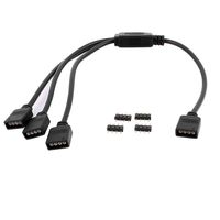 uxcell Female 1 to 3 4P Waterproof Connector Splitter Cable for RGB LED Strip Light