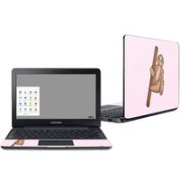 Mightyskins Skin Compatible with Samsung Chromebook 3 11.6" - Smiley Sloth | Protective, Durable, and Unique Vinyl Decal Wrap Cover | Easy to Apply, Remove, and Change Styles | Made in The USA