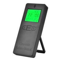 Radiation Detector, Radiation Meter Ultraviolet Radiation Tester LCD Portable Digital UV UVI Tester with Temperature Display