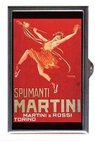 Spumanti Martini Vintage Illustration Decorative Pill Box