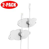 GSPSTORE Desktop Data Line Fixator Magnetic Rope Organizer Self-Adhesive Management Clip Wire Cord Fixed Clip Holders Mobile Phone USB Cable Organizers 2 Pack