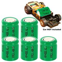 5pc Sizzler Short Chasis 1.2V 1/3AA NiMH 300mAh Flat Top Rechargeable Battery For MUSTANG 302 BOSS SIZZLERS AND SIZZLERS II, MANTIS, MATCHBOX, HOTLINE TRAINS, EARTH SHAKERS AND CHOPCYCLES