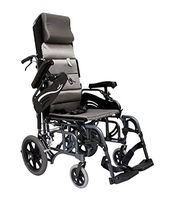 New Karman VIP515 ( VIP515TP-18 ) New Karman VIP 515 Tilt in Space Reclining Transport Wheelchair, 18" Seat Width