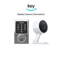 Schlage Connect Zigbee-Certified Smart Deadbolt + Amazon Cloud Cam | Key Smart Lock Kit (Century in Bright Chrome)