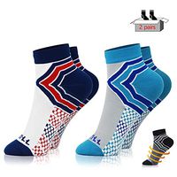 NEWZILL Low Cut Compression Socks - Unisex Running Socks With Embedded Frequency Technology For Heel, Ankle & Arch Support (Small, 2-Pair Assort 02)