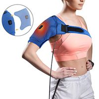 Ti-Fa Heated Shoulder Support Brace Adjustable Shoulder Heating Wrap for Frozen Shoulder Bursitis Tendinitis Paralysis Strain Stiff Soreness Hot Cold Support Wrap Fits Men and Women