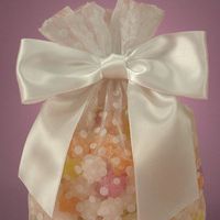 White Satin Bow With Wire Tie, 1-1/2" X 4-1/2"