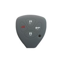 Gray Silicone Key Jacket Key Case 4 Buttons Remote Fob Skin Silicone Cover Key Case Holder Bag for TOYOTA Camry Avalon Matrix Corolla TOYOTA Land Cruiser