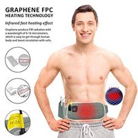 Liiva Portable Waist Heating Pad Belt 3 Heat Settings Graphene Electric Heat Pad Washable Therapy Wrap for Back Pain Abdominal Stomach Cramps Arthritic Pain Relief Adjustable Flexible Straps (Gray)