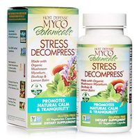 Host Defense, MycoBotanicals Stress Decompress, Promotes Natural Calm and Tranquility, Daily Mushrooms and Herb Supplement, Vegan, Organic, 60 Capsules (30 Servings)