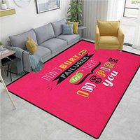 Motivational Polka Dot Door Mats Inside, Encouragement Related Saying with Different Font Styles Modern Positive Vibes, Easy Maintenance Area Rug Living Room Bedroom Carpet(8'x 10') Multicolor