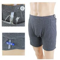 Incontinence Care Underwear-Patient Catheter Shorts-Urinate Drainage Bag Pants for Disabled and Elderly,Formen,XL