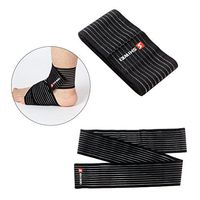 Ankle Brace 2pcs Running Ankle Bandage Breathable Ankle Wrist Support Wrap for Exercise Sports(Black)