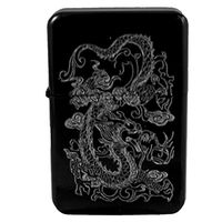 Lighter- Chinese Dragon Router Engraved Black - Star Int. Inc Brand