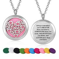 WPFdesign Stainless Steel Love Heart Aroma Therapy Aromatherapy Essential Oil Diffuser Necklace Locket Pendant