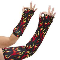 CastCoverz! Designer Arm Cast Cover - Flames on Black - Small Long: 18" Length X 9" Circumference - Removable and Washable - Made in USA