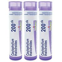 Boiron Caulophyllum thalictroides 200ck, 80 pellets, homeopathic Medicine for Menstrual Cramps, 3 Count