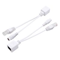 uxcell 2pcs POE Injector Power Over Ethernet Injector Adapter White with 5.5x2.1mm DC Connector