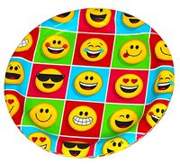 Iconikal Paper Dinner Plates, Emoji Faces, 60-Count