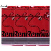 Renova Red Label Napkin- Red (25 Count) (Pack of 3)