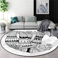 Sloth Round Area Rug,Sloth Figure Artistic Protect Floors While Securing Rug Making Vacuuming Diameter-35