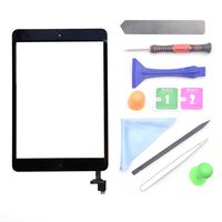 Black iPad Mini 1 or 2 Touch Screen Digitizer Complete Assembly with IC Chip & Home Button replacement with tool kit Chips