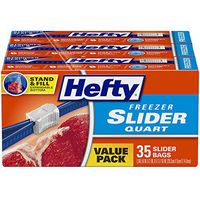 Hefty Slider Freezer Bags, Quart Size, 105 Count