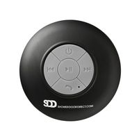 SHOWERDOORDIRECT.COM WWBS-BK Waterproof Bluetooth Shower Speaker with Suction Cup, Black