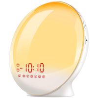 TITIROBA Sunrise Alarm Clock, Smart Wake up Light, Sleep Aid Digital Alarm Clock with Sunset Simulation and FM Radio, APP Control/Snooze /4 Alarms /7 Alarm Sounds/20 Brightness /7 Colors