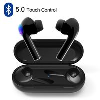 Wireless Earbuds, Touch Control Portable Bluetooth 5.0 True Wireless Earphones Hands Free Mini in-Ear Headphones with Mic and Charging Case, Binaural Calls, One-Step Pairing (Black1)
