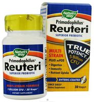 Natures Way Primadophilus Reuteri Vegetable Capsule - 30 per pack - 3 packs per case.