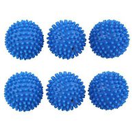 WuLian 6 x Blue Reusable Dryer Balls Fabric Softener Ball
