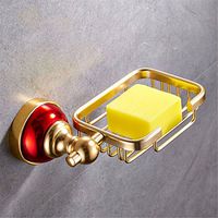 LAONA European aluminum antique red base, bathroom fittings, soap box, toilet brush rack,Soap basket