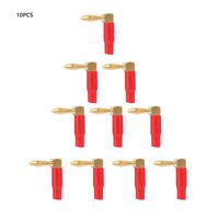 4mm Banana Plug, 10pcs Right Angle Speaker 4mm Socket Plug Speaker Banana Plugs 90 Degree Copper Audio Connector Terminal Banana Jack Connector Adapter