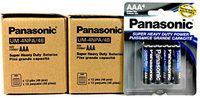 100pc Panasonic AAA Batteries Super Heavy Duty Power Carbon Zinc Triple A Battery 1.5v