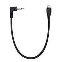 Duttek Micro USB Male to 3-Pole 3.5mm DC Male AUX Audio Jack Cable-0.3m/Black